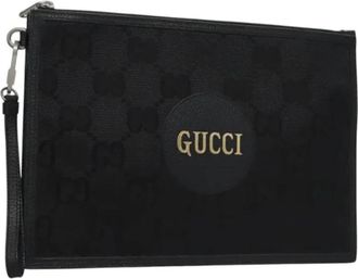 Gucci Pre-owned Vintage GG Canvas Clutch - Dames - Vintage Clutch - Zwart - ONE Size - Vintage