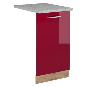 Vicco Tapa Del Lavavajillas R-line, Rojo Burdeos Alto Brillo, 45 Cm, Et M&aacute;rmol Vicco