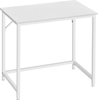 Vasagle Escritorio de 80 x 50 x 76 cm de metal de color blanco