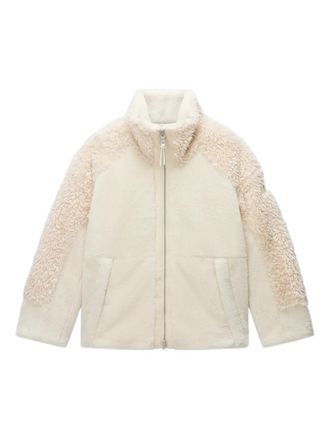 Napapijri zip-up textured coat - Neutrals