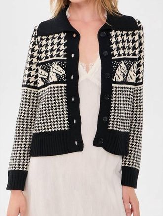 The Great. Pony Cardigan In Black