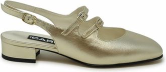Carel Gold Leather Ballet Flats