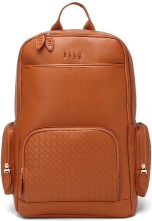 Elle Leisure Luxe 27L Vegan Leather Backpack in Brown at Nordstrom