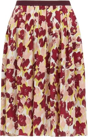 Marni Midi Skirts, female, Multicolor, Size: XS Silk Woven Skirt