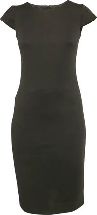 Veronica Virta Abito midi a maniche corte - Nero