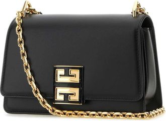 Givenchy Womens 4g Leather Shoulder Bag Black Calf
