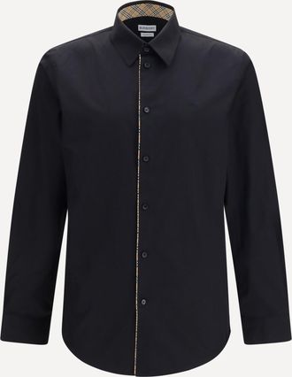 Burberry Camicia in cotone con profili Check Man S