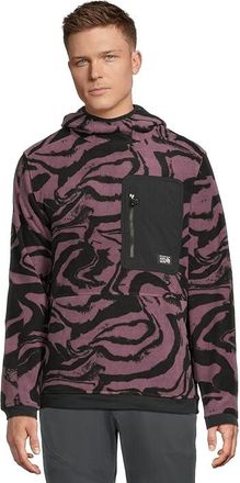 Mountain Hardwear First Trackstm Fleece Pullover Hoody Mens Coat Dusty Purple Rockstrata/Black : 2XL, Fleece/Polyester
