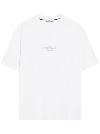 Stone Island Archivio Logo Cotton T-shirt - White - Xxl