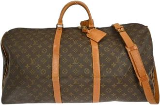 Louis Vuitton Pre-owned Weekend Bags, female, Brown, Size: ONE SIZE Pre-owned Canvas Weekend Bag