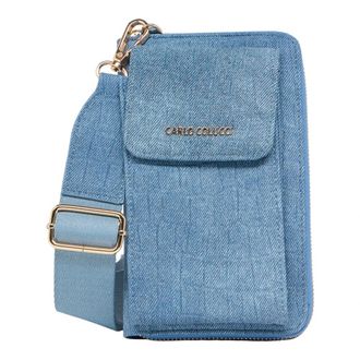 Carlo Colucci Telefoon Portemonnee - Dames - Accessoires - Blauw - Maat: ONE Size