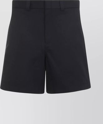 Gucci cotton shorts with belt loops and web insert