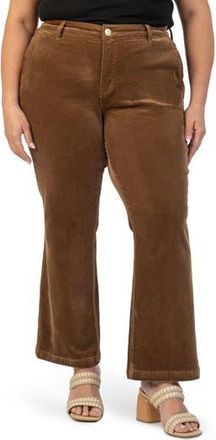 Kut from the Kloth Kelsey Ankle Flare Corduroy Jeans in Mushroom at Nordstrom Rack, Size 22W