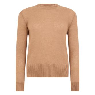 Herno Cashmere Knitwear, female, Beige, Size: XL Beige cashmere sweater