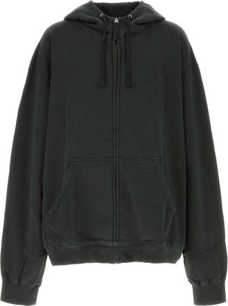 Maison Margiela Graphite Cotton Oversize Sweatshirt