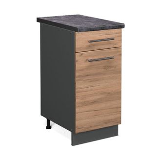 Vicco Mobiletto base per cucina Fame-Line, Quercia dorata, 40 cm, pl Antracite Vicco