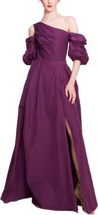 Marchesa Off-The-Shoulder Taffeta Gown