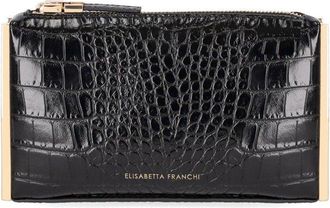 Elisabetta Franchi CLUTCH NERA STAMPA COCCO ELISABETTA FRANCHI