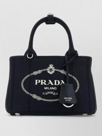 Prada canvas mini jardini&egrave;re shoulder handbag