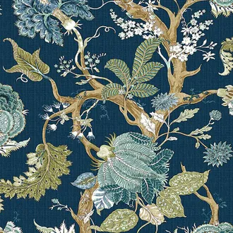 Ballard Designs South Hampton Wallpaper - Dark Denim - Ballard Designs