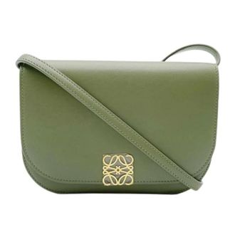 Loewe Pre-owned Shoulder Bag - Dames - Pre-owned - Groen - Maat: ONE Size Leer