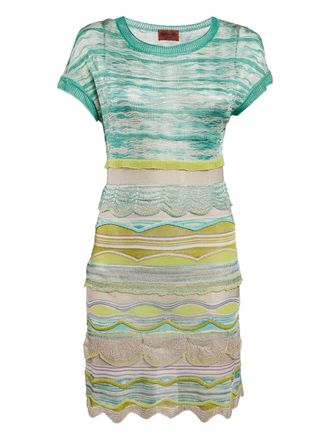 Missoni wave knitted dress - Green