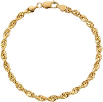 Italian Gold, Inc 10K 5Mm Hollow Rope Bracelet