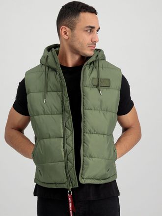 Alpha Industries Alpha Industries Mens Hooded Puffer Vest FD Green - Sage Green - Size X-Large