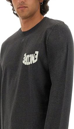 Courr&egrave;ges Logo-Printed Cotton T-shirt - Black