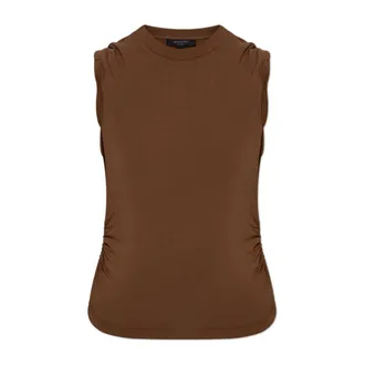 AllSaints Sleeveless Tops, female, Brown, Size: XS West Top