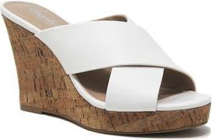 Charles by Charles David Latrice Cork Wedge Sandal in White-Sm at Nordstrom Rack, Size 7.5