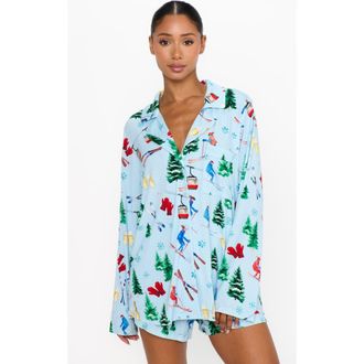 Show me your Mumu Favorite PJ Set in Slopes And Sips Jersey at Nordstrom, Size X-Small
