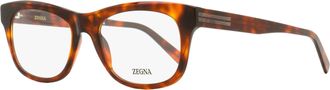 Ermenegildo Zegna Mens Thin Profile Eyeglasses EZ5283 054 Red Havana 53mm