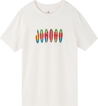 Nike Jordan Air Jordan Solid Color Round Neck Pullover Brand Short Sleeve T-Shirt Mens White DQ7367-133