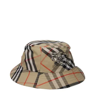 【関税＆送料込み】Burberry 'Check' Beige Cotton Hat Burberry 'check' Beige Cotton Hat - ShopStyle