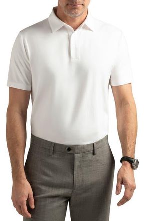 HyperNatural Pinehurst Classic Fit Cotton Blend Golf Polo in White at Nordstrom, Size Xx-Large