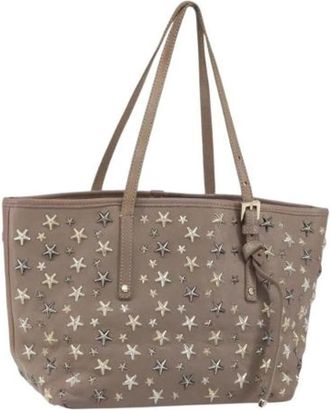 Jimmy Choo London Pre-owned Tote Bag - Dames - Vintage Shopper - Grijs - ONE Size - Leer - Vintage
