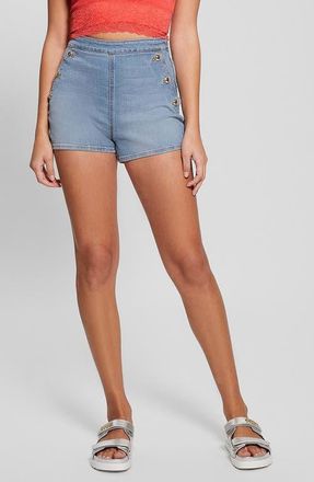 Guess Janea High Waist Denim Shorts in Blue at Nordstrom, Size 31