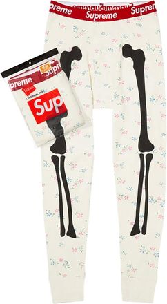 SUPREME x Hanes Pantaloni termici con stampa - Toni neutri