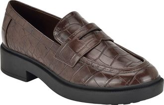 Calvin Klein Otinya Penny Loafer in Dark Brown at Nordstrom, Size 9.5