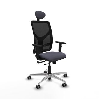 Piqueras y Crespo Silla De Oficina Piqueras Y Crespo Motilla Negro Soporte Lumbar Ajustable