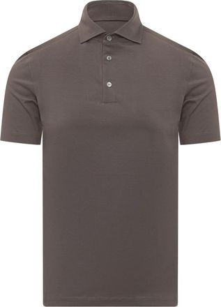 Malo Brown Solid Shirt Collar Polo