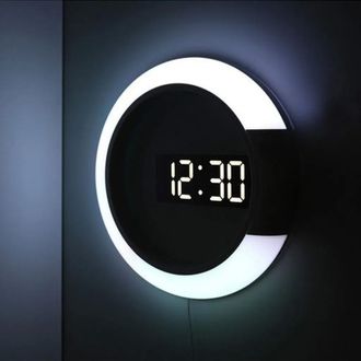 OEM Reloj De Pared Digital Led Con Mando A Distancia E Iluminaci&oacute;n Rgb De 7 Colores