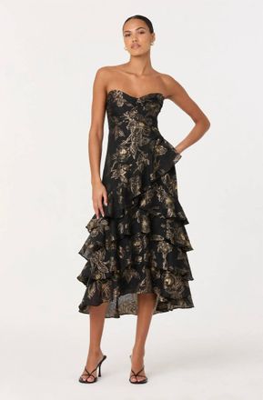 Astr Marysia Midi Dress In Black