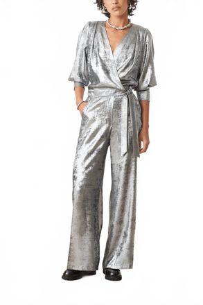 Suncoo Jake Wide Leg Pants In Argent