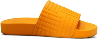 Bottega Veneta geometric-pattern slides - Orange