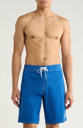 Billabong Piped Pro Camo Board Shorts in Dark Denim at Nordstrom, Size 40