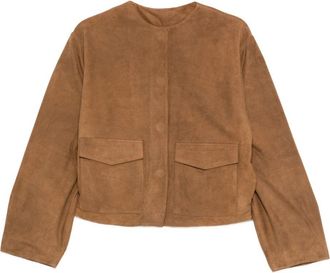 St.Agni Flap-Pocket Suede Jacket - Womens - TENCEL Lyocell (LENZING)/Goat Skin
