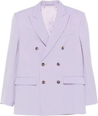 Wardrobe.NYC Blazer met dubbele rij knopen - Paars