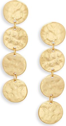 Karine Sultan Hammered Coin Drop Earrings in Gold at Nordstrom